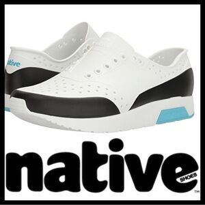 Native Shoes White/Black/Blue Lennox Waterproof Shoes (11)